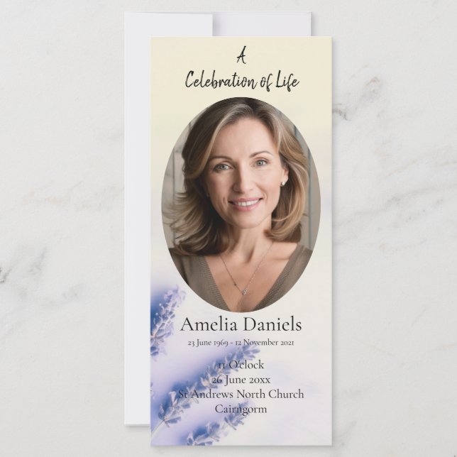 ライフカードのラベンダーお祝い (正面)