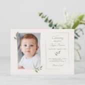 ライフカードのローレルリーフフレームお祝い 招待状 (スタンド正面)