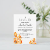 ライフカードの燃えたオレンジポピーお祝い 招待状 (スタンド正面)