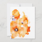ライフカードの燃えたオレンジポピーお祝い 招待状 (裏面)