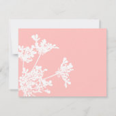 ライフカードの白い花写真お祝い 招待状 (裏面)