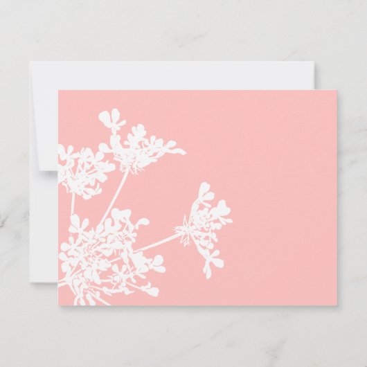 ライフカードの白い花写真お祝い 招待状 (裏面)