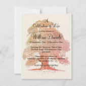 ライフカードの秋お祝いにオークの木 招待状 (正面)