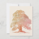 ライフカードの秋お祝いにオークの木 招待状 (裏面)