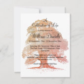 ライフカードの秋お祝いにオークの木 招待状 (正面)