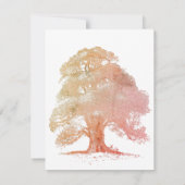 ライフカードの秋お祝いにオークの木 招待状 (裏面)