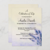 ライフカードの繊細なラベンダーお祝い 招待状 (正面/裏面)