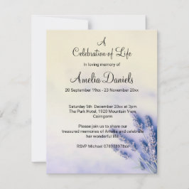 ライフカードの繊細なラベンダーお祝い 招待状