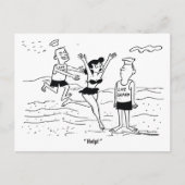 ライフガードからライフガードへおもしろいヴィンテージ ポストカード (正面)