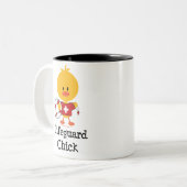 ライフガードのひよこのマグ ツートーンマグカップ (正面左)