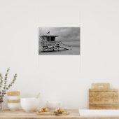 ライフガードシャックのアメリカ国旗 ポスター (キッチン)