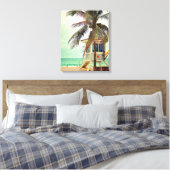 ライフガードステーション |フロリダ キャンバスプリント (インサイチュ (寝室))