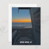 ライフガードタワーアットサンセット – ヴェネツィアビーチ, CA ポストカード (正面/裏面)