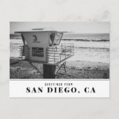 ライフガードタワーアットトーレイパインズビーチサンディエゴ ポストカード (正面)