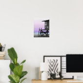 ライフガードタワーニューポートビーチプリント ポスター (ホームオフィス)