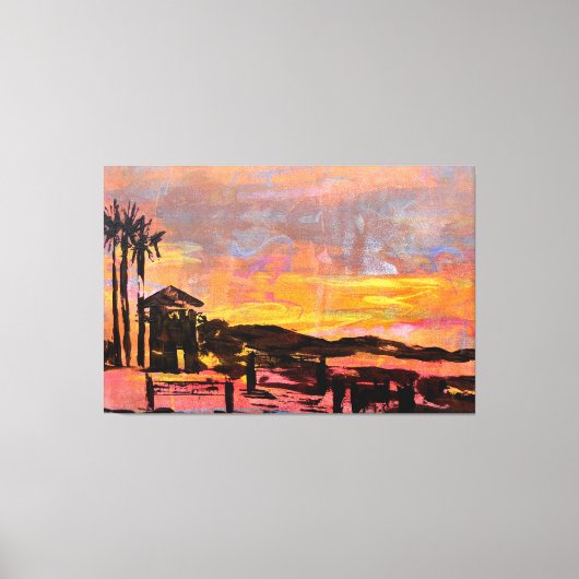 ライフガードタワー棚 キャンバスプリント (正面)