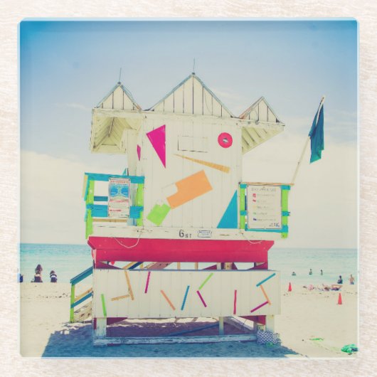 ライフガードタワー|の南ビーチ、マイアミ ガラスコースター (正面)