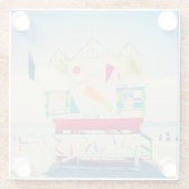 ライフガードタワー|の南ビーチ、マイアミ ガラスコースター (裏面)