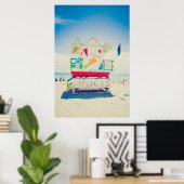 ライフガードタワー |マイアミ、サウスビーチ ポスター (ホームオフィス)