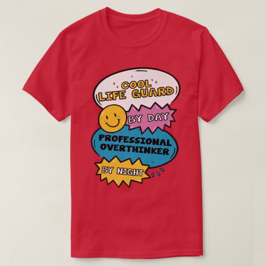 ライフガードバイカッコいいデイプロフェッショナルオーバーシンカー Tシャツ (デザイン正面)