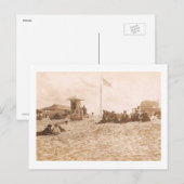 ライフガード、ハーヴィー杉、ニュージャージーヴィンテージ ポストカード (正面/裏面)