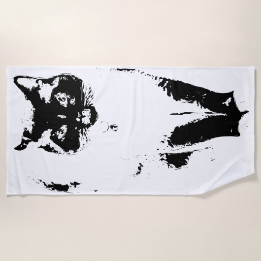 ライフガ実在ールド ビーチタオル (正面)