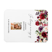 ライフキープサマグネットの女性ブルゴーニュお祝い マグネット (横)