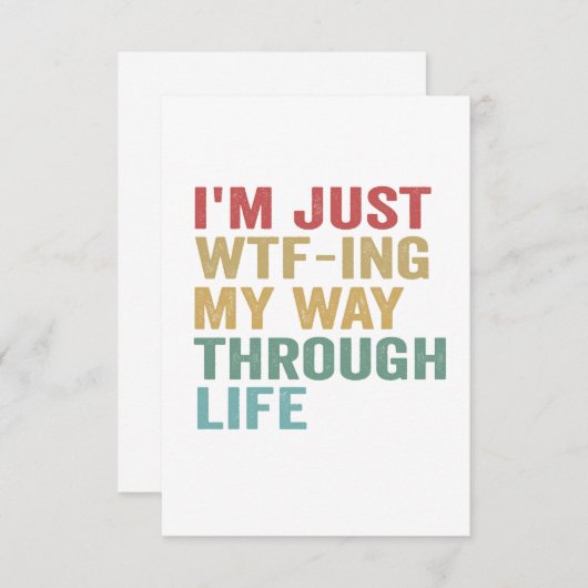 ライフギフトの道を進んでいおもしろいる サンキューカード (正面/裏面)