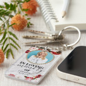 ライフギフトエレガントキーチェーンのバーガンディお祝い キーホルダー (正面右)