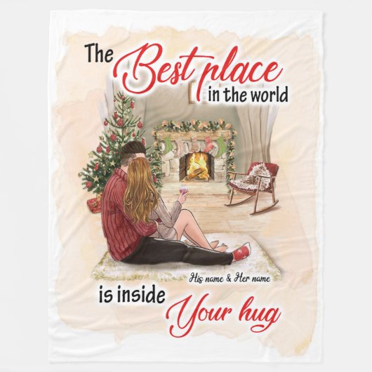 ライフギフト |世界最高のの中の場所 フリースブランケット (正面)