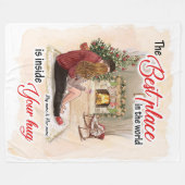 ライフギフト |世界最高のの中の場所 フリースブランケット (正面(横))