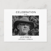 ライフギャザリングB/Wフォト招待状のお祝い ポストカード (正面)