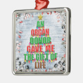 ライフクリスマスツリーのオルガン与えドナの私のギフト メタルオーナメント (左)
