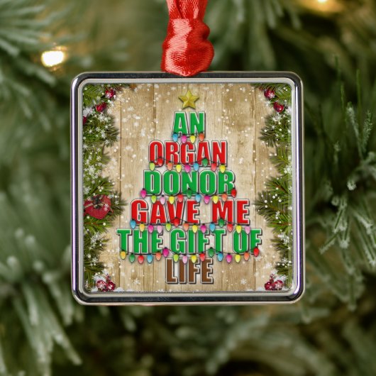ライフクリスマスツリーのオルガン与えドナの私のギフト メタルオーナメント (ツリー)