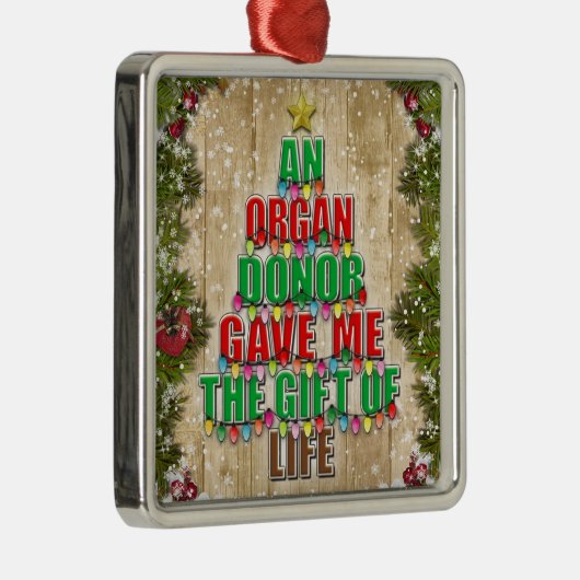 ライフクリスマスツリーのオルガン与えドナの私のギフト メタルオーナメント (右)