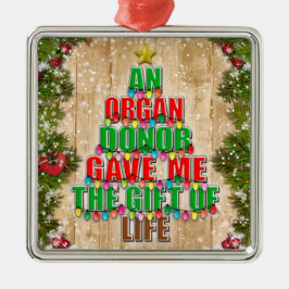 ライフクリスマスツリーのオルガン与えドナの私のギフト メタルオーナメント