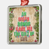 ライフクリスマスツリーのオルガン与えドナの私のギフト メタルオーナメント (左)