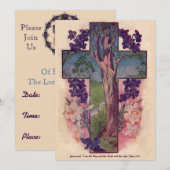 ライフクロスイースターの木の招待状 招待状 (正面/裏面)