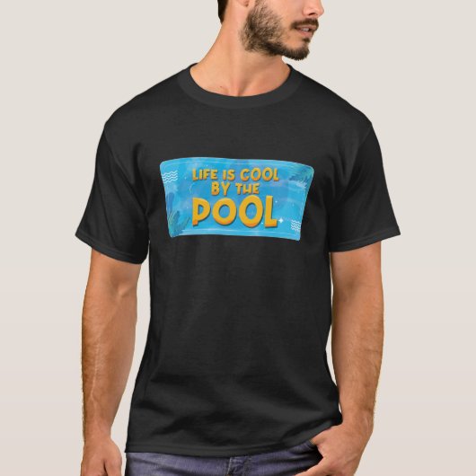 ライフクールはプール海泳ぐ人スイミングポー Tシャツ (正面)