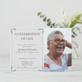 ライフグレイエレガントお祝いカスタム葬儀 招待状