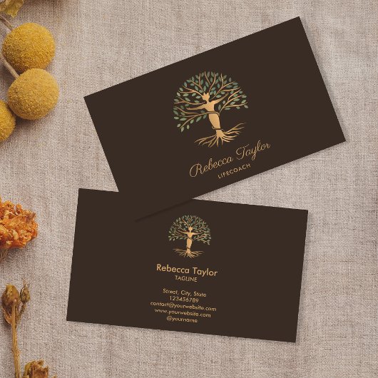 ライフコーチのツリーのライフセラピストヨガヒーラー 名刺