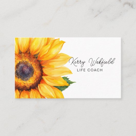ライフコーチひまわりセラピストヨガヒーラー 名刺 (正面)