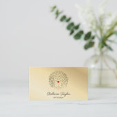 ライフコーチウィローツリーオブライフハートハンド 名刺 (スタンド正面)