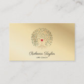 ライフコーチウィローツリーオブライフハートハンド 名刺 (正面)