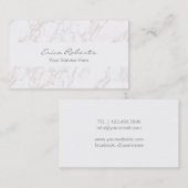 ライフコーチカウンセラーエレガント大理石の背景 名刺 (正面/裏面)