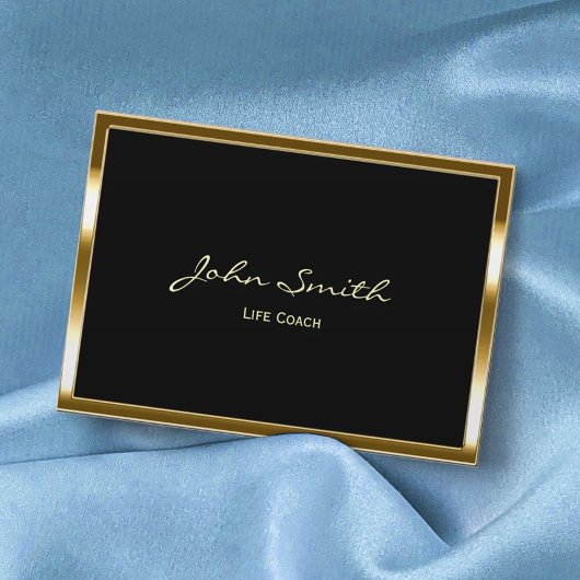 ライフコーチカウンセラーセラピー縁ど金ゴールド 名刺