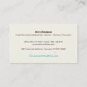 ライフコーチスピリチュアルカウンセラーターコイズツリー2 名刺 (裏面)