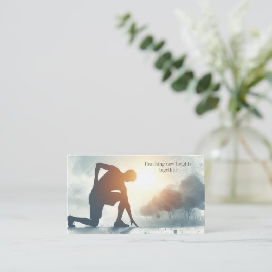 ライフコーチスポーツトレーナー引用文 名刺 (スタンド正面)