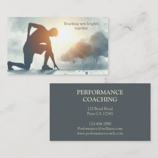 ライフコーチスポーツトレーナー引用文 名刺 (正面/裏面)