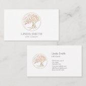 ライフコーチセラピストスパウェルネス化粧品ツリー 名刺 (正面/裏面)